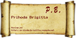 Prihoda Brigitta névjegykártya